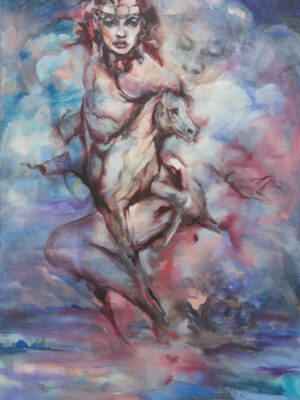 Athena and Pegasus  20″x30″ - Greek Gods Collection