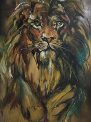 Colorful Lion 24"x36"