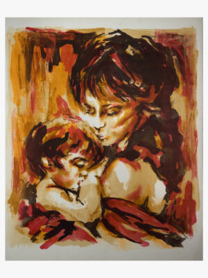 Red Mother with Child | Giclee Print